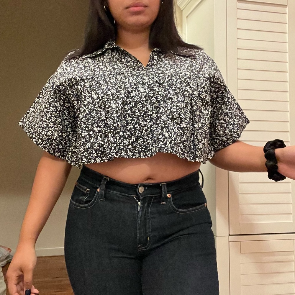 Zara Crop Floral Top